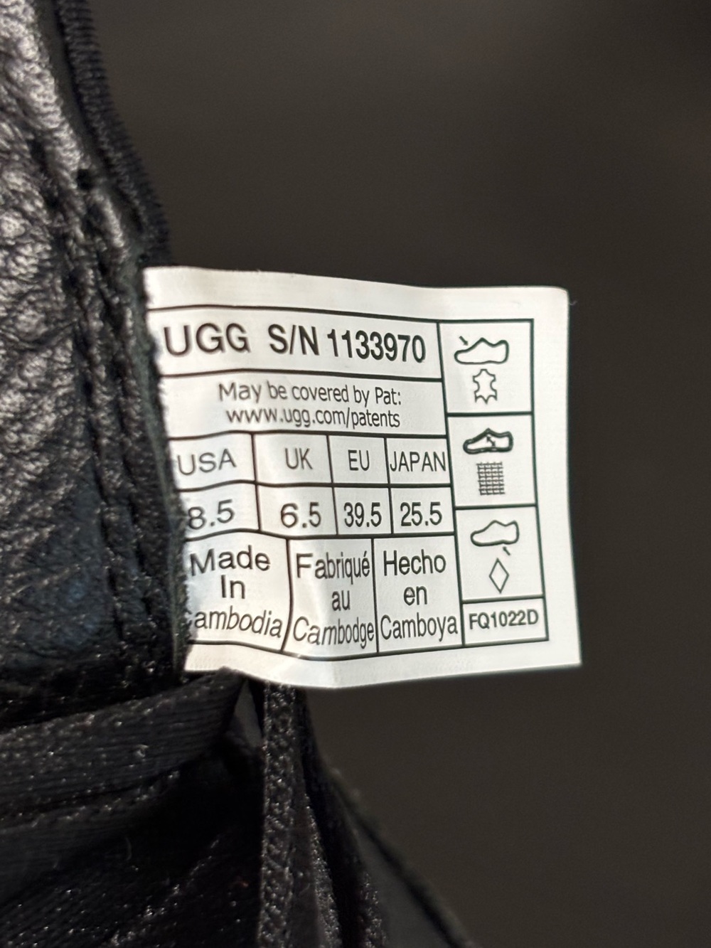 UGG Treadlite Leather Platform Sneakers Black White Sole Women’s 8.5 - Picture 8 of 11
